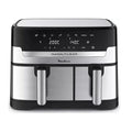 Friteuse sans huile Moulinex Air fryer Dual Easy Fry & Grill Inox 2 tiroirs EZ905D20