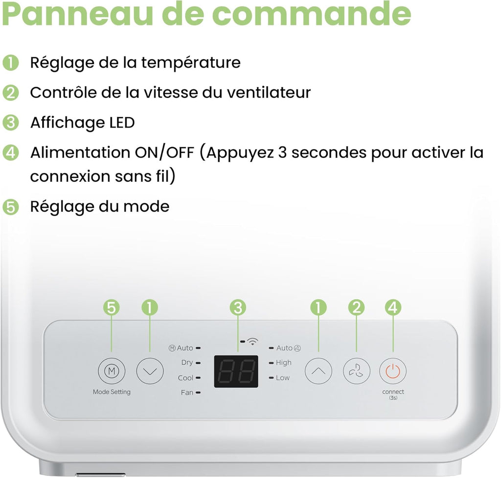 Climatiseur Mobile 9000 BTU/h
